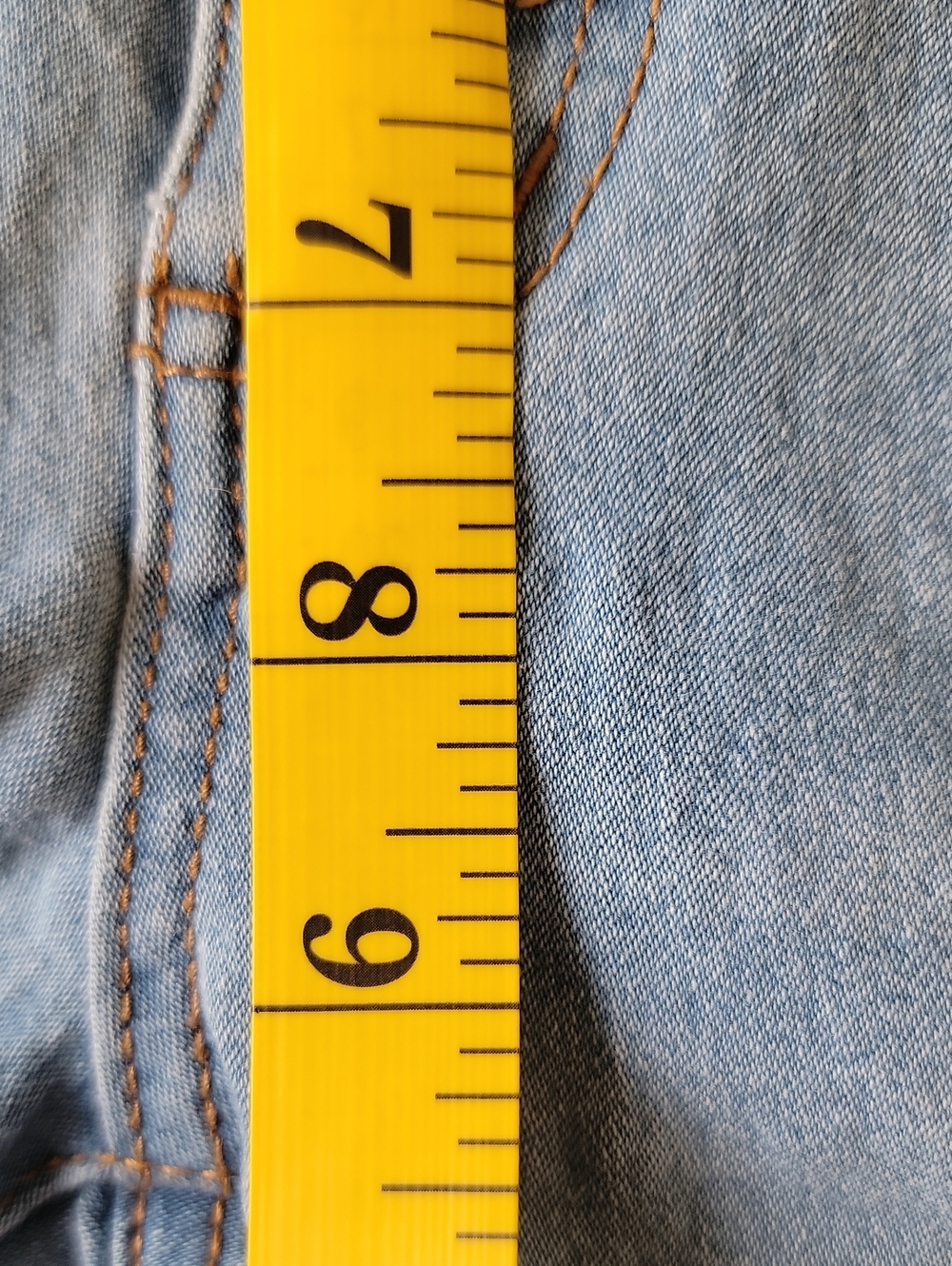 Tahari Girls Button‑Fly Capris · Medium Wash Denim · Size 8 Emily Style - Picture 7 of 15